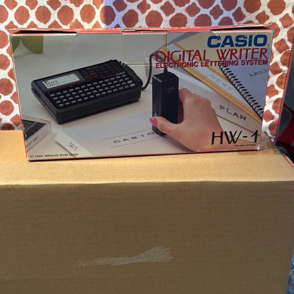 Brand New In Box Vintage Casio Digital Writer - Electronic Lettering System HW-1
